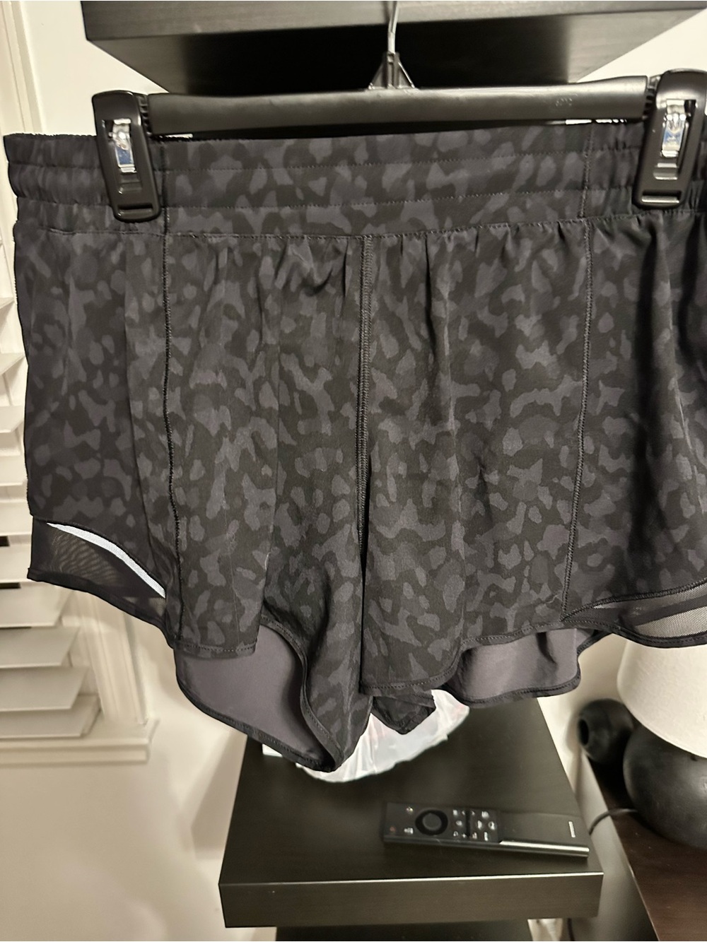 lululemon athletica Black Subtle Animal-Print Athletic Shorts